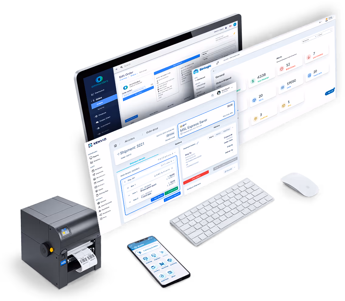 Binlogic order fulfillment platform across desktop, mobile, and hardware