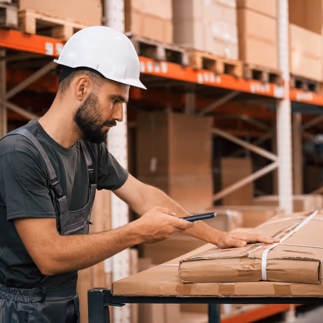 Boxes stacked for fulfillment