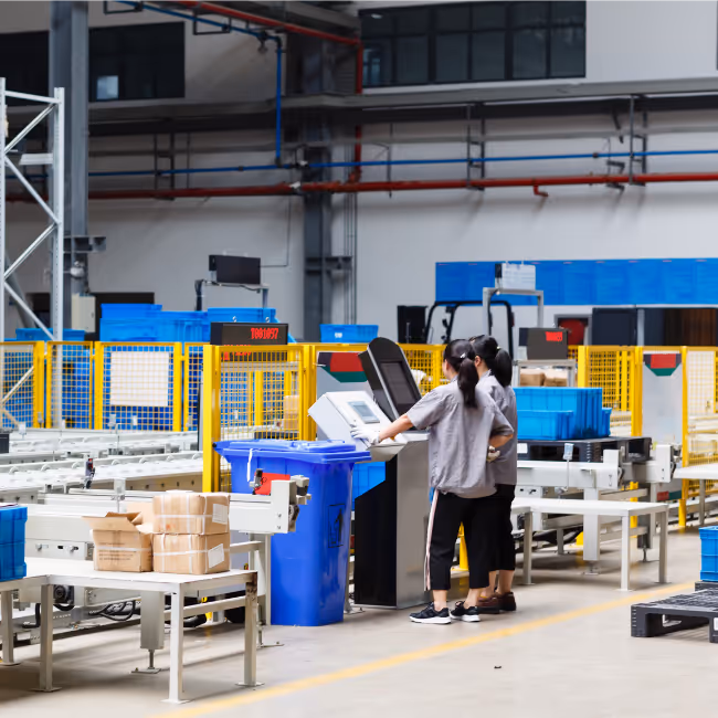 Workers coordinating inventory tasks